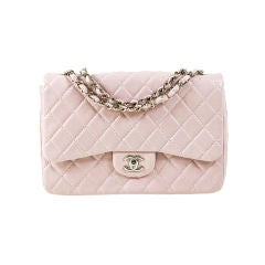CHANEL Light Pink Lambskin Jumbo Flap Bag SHW
