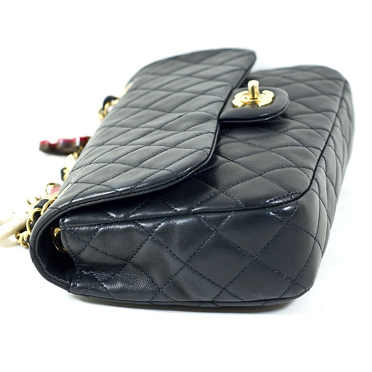 Women's CHANEL 11C Black Lambskin Cruise Charm Bag GHW NWT