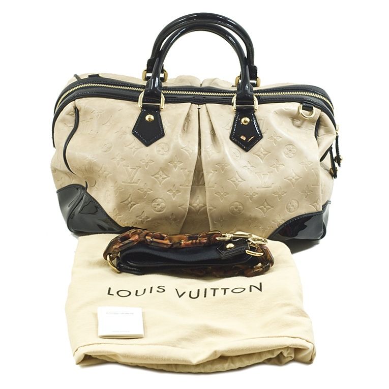 Louis Vuitton Ivory STEPHEN Monogram Embossed Cuir Bag GHW 6