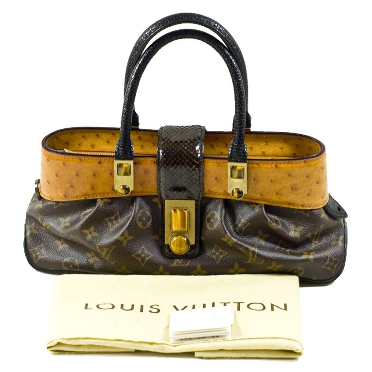 Louis Vuitton Limited Edition Macha Waltz Ostrich Monogram Bag 5