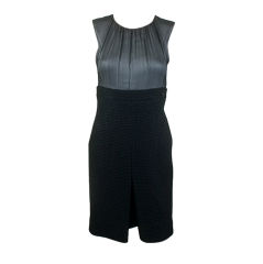 CHANEL Black Silk & Iridescent Black Multi Boucle Dress FR 34 2