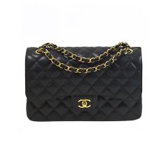 CHANEL Black Caviar Leather Jumbo Double Flap Handbag GHW NWT