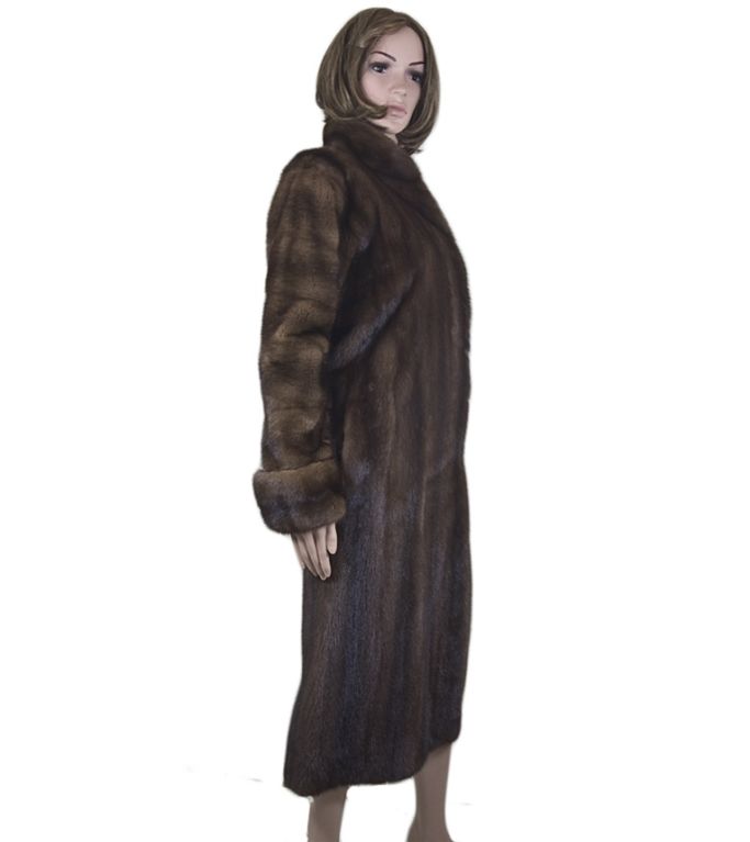 Women's Yves Saint Laurent Brown Mink Fur Coat For Sale