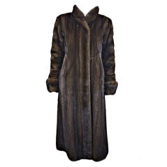 Yves Saint Laurent Brown Mink Fur Coat