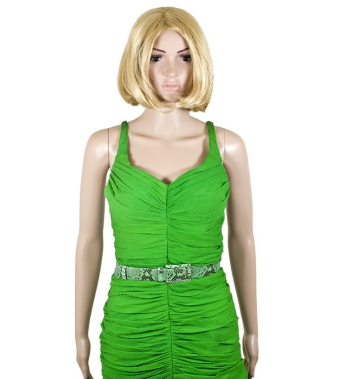 Women's Alexander McQueen Runway Green Ruched Evening Dress IT 40 US 6