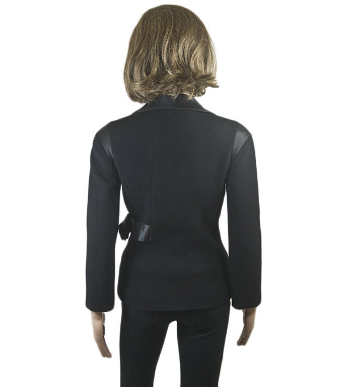 CHANEL 08A Black Silk Ribbon Jacket FR 34 US 2 For Sale 1