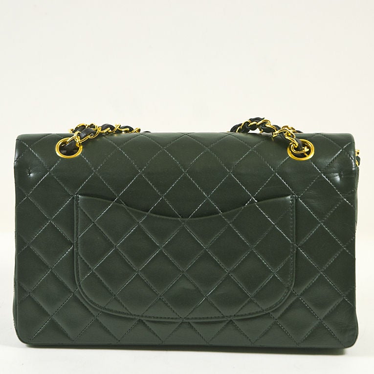 Women's CHANEL Vintage Forest (Green) Lambskin Classic  2.55 Double Flap