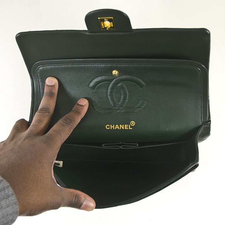 CHANEL Vintage Forest (Green) Lambskin Classic  2.55 Double Flap 3
