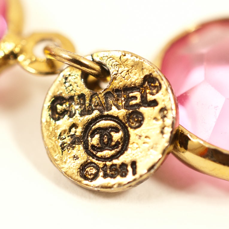 chanel necklace pink