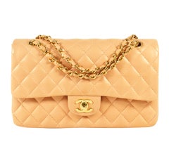 Chanel Handbag  Rare Nude Peach Lambskin Classic Large 2.55