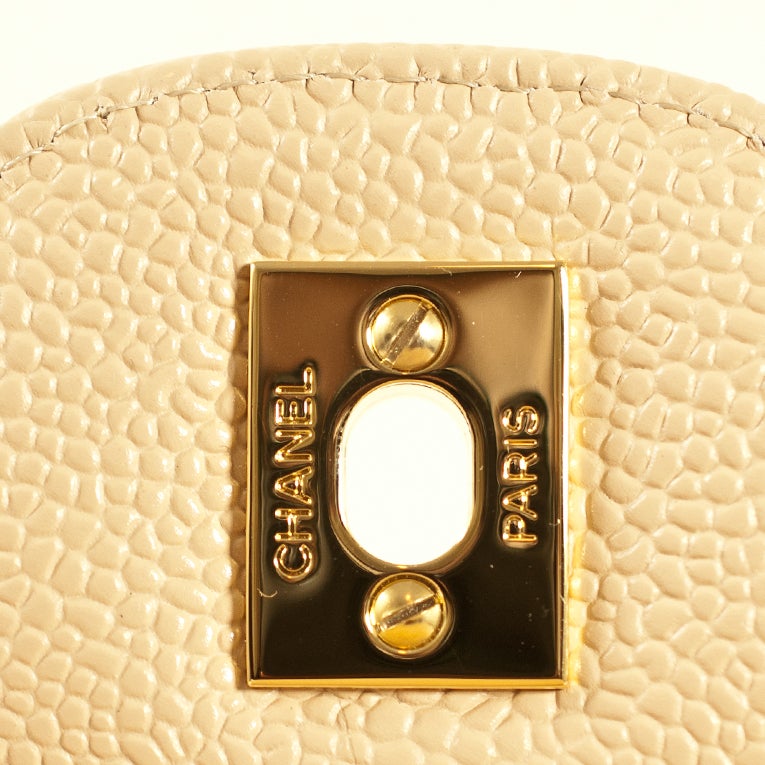 Chanel Bag Beige 2.55 Jumbo Caviar Double Flap GHW Lim Ed Rare 5