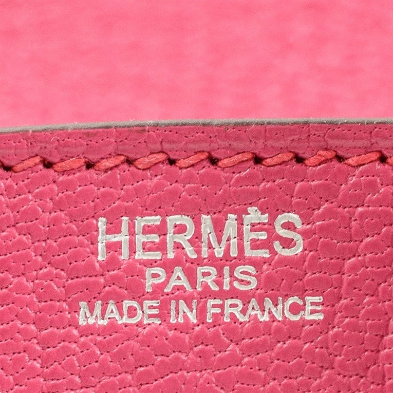 Women's Hermes Fuchsia Birkin Bag Chevre 25cm PHW Mint For Sale