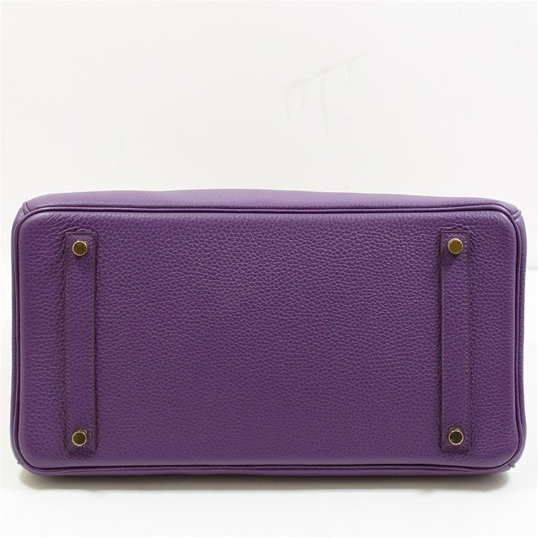 Hermes Ultraviolet Birkin Handbag Togo 35cm GHW Never Carried For Sale 1