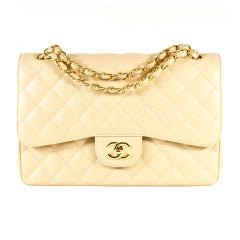 Chanel Beige Jumbo - 29 For Sale on 1stDibs  chanel jumbo beige caviar  with gold hardware, chanel jumbo beige clair, beige chanel jumbo