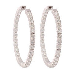 Fabulous Large Diamond Hoop earrings