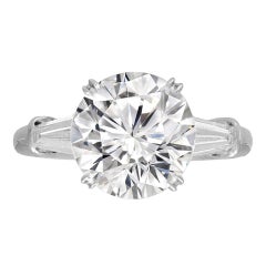  Round Brilliant Diamond Engagement Ring GIA Cert