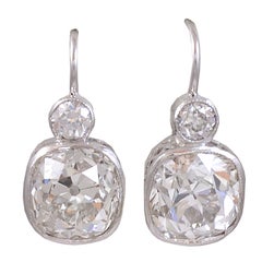 Cushion Cut  Diamond Earrings