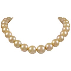  Golden South Sea Baroque Pearl Necklace