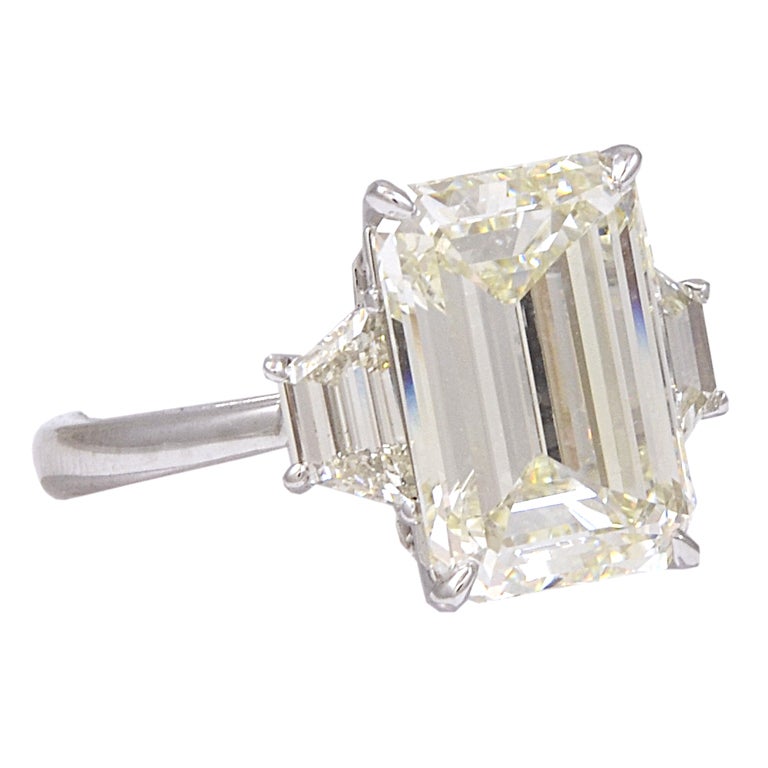 Emerald Cut 6.38  Carat Diamond Ring