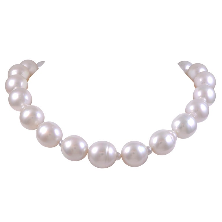 Strand of South Sea Baroque Pearls For Sale