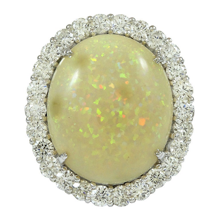 Opal Diamond Cocktail Ring
