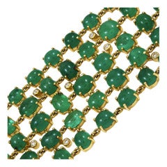 Wide Emerald Bracelet