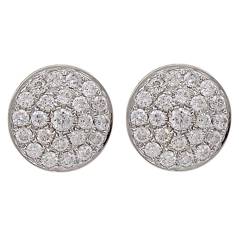 Diamond Disc Earrings