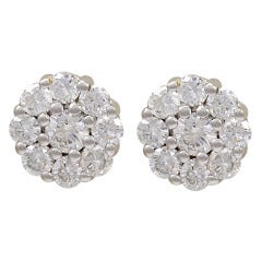 Diamond Flower Earrings