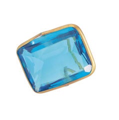 Karl Lagerfeld ring with big faceted crystal stone.