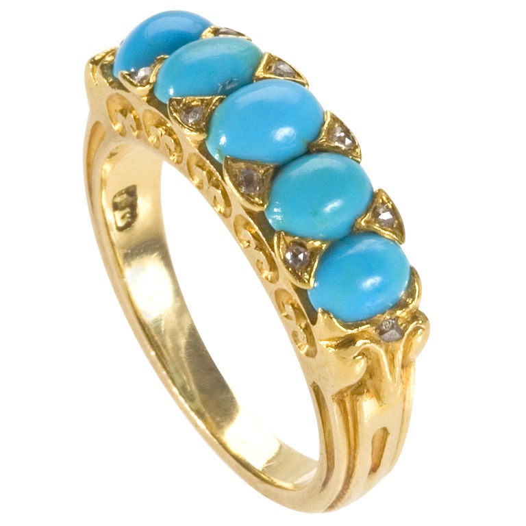 Antique English Turquoise Ring at 1stdibs