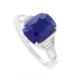 Beautiful Estate Burmese Sapphire  Diamond Ring