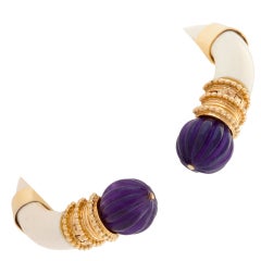 Boucheron Gold, Amethyst and Ivory Bracelet