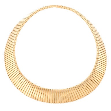 Italian Retro Gold Tubogas Necklace