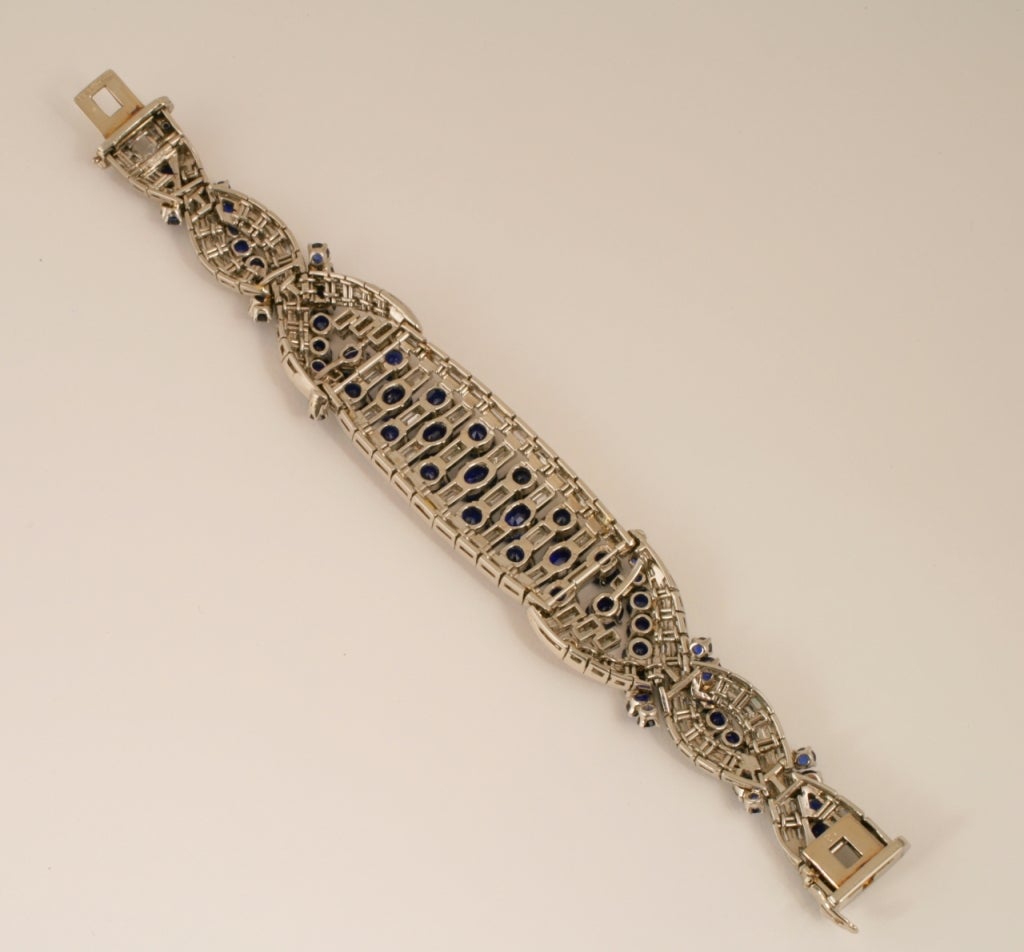 Boucheron Bracelet de saphirs non traités et de diamants, Paris  en vente 1