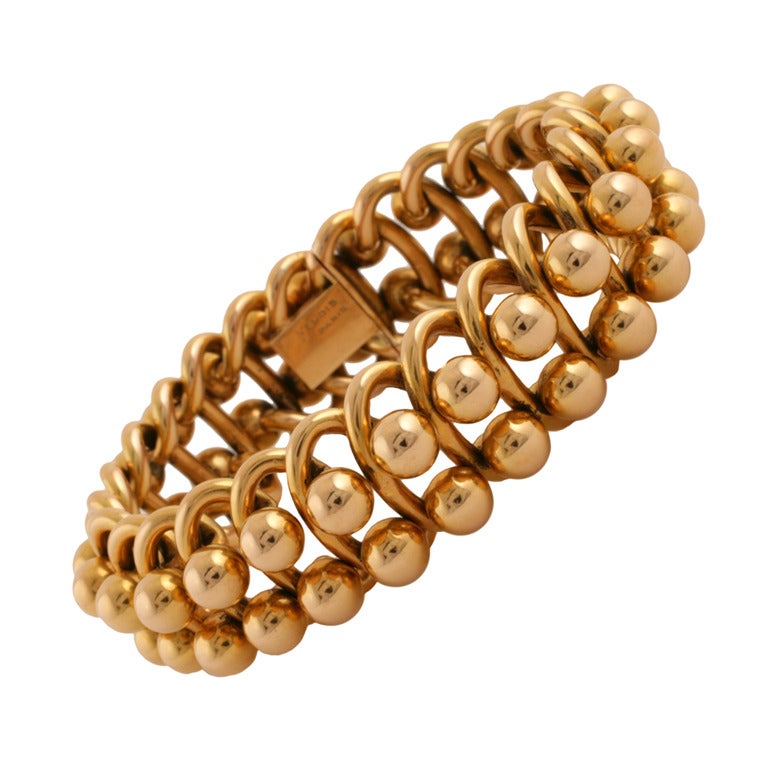 Yendis Paris Retro Französisch Gold Link Armband