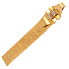 Van Cleef & Arpels Retro Ludo Hexagone Diamond and Gold Bracelet