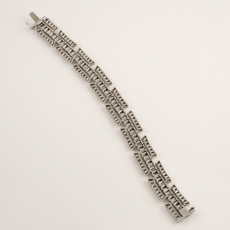 Women's 1930's Art Deco Diamond and Platinum Bracelet