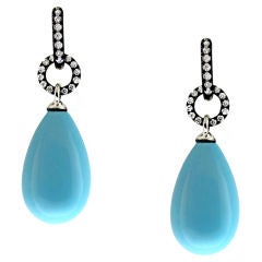 Robin's Egg Turquoise and Diamond Swingers