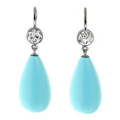 Robin's Egg Turquoise Diamond Drops