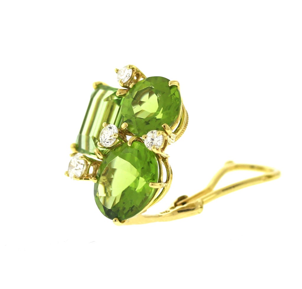 Over 22 Carats of Vivid Peridot with Diamond Accents