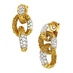 VAN CLEEF & ARPELS Diamond and Gold Ear Clips
