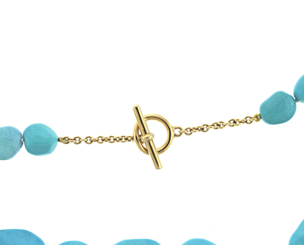 Women's Magnificent Turquoise Bead Necklace