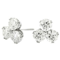 "Supernova" Triple Diamond Stud Earrings
