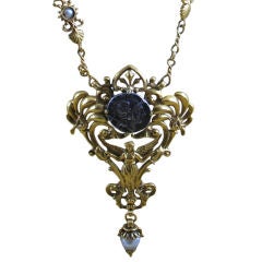 Art Nouveau Pendant Necklace by Wiese