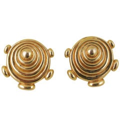 Gold Earclips by Cipullo for Cartier