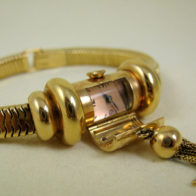 Women's Diamond and Gold Bracelet Watch by Mauboussin For Sale