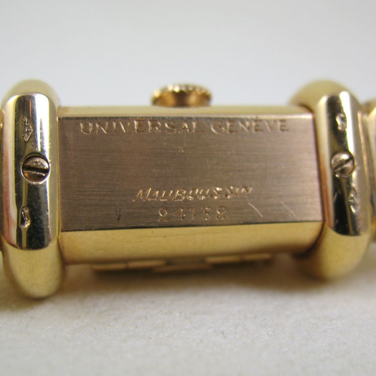 Diamond and Gold Bracelet Watch by Mauboussin For Sale 1