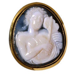 Antique Sardonyx Cameo Portrait Ring