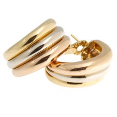 CARTIER Tri-Color Gold Earrings