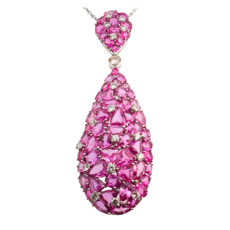 pink sapphire necklace pink sapphire necklace